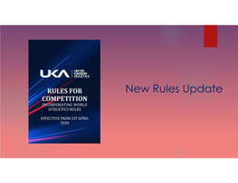 New Rules Update a New Look