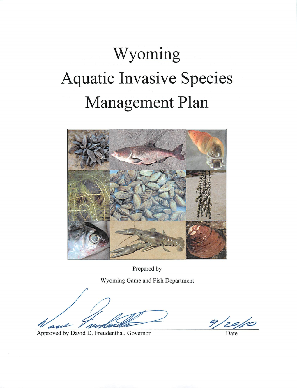 Wyoming Aquatic Invasive Species Management Plan