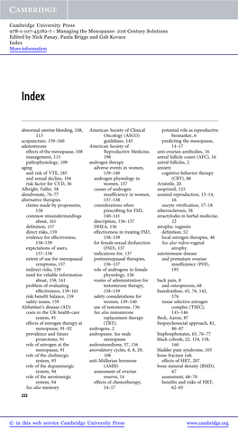 Abnormal Uterine Bleeding, 108, 113 Acupuncture, 159-160