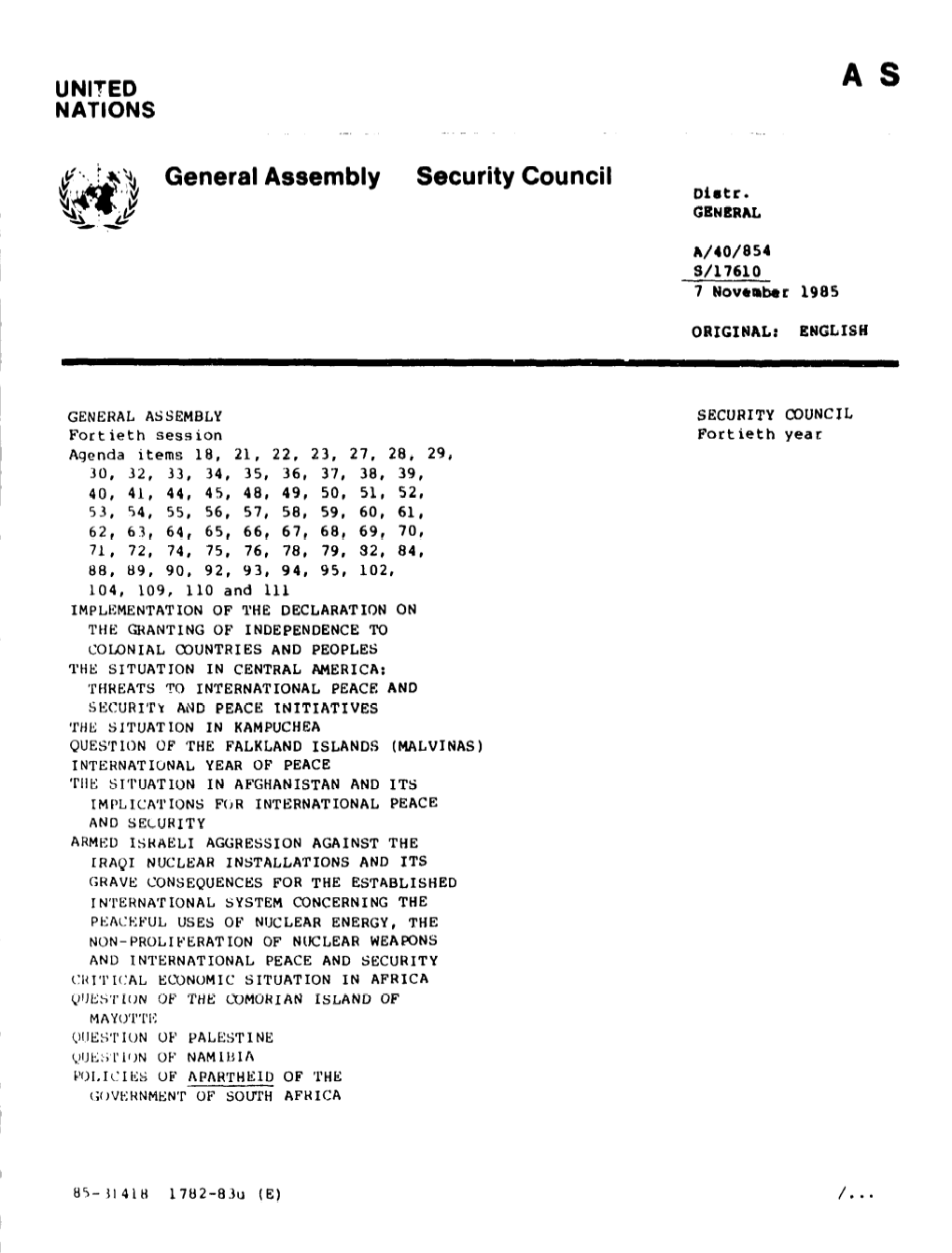 General Assembly Security Council Diatr