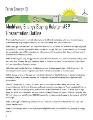 Modifying Energy Buying Habits – ASP Presentation Outline.Pdf