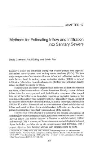 CHAPTER17 Methods for Estimating Inflow and Infiltration Into Sanitary