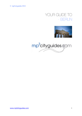 Berlin Printed Guide