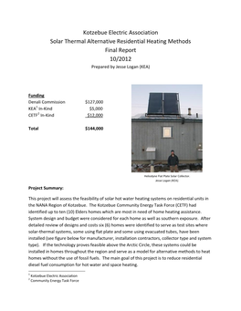 KEA Solar Thermal Final Report