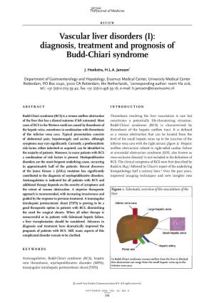 (I): Diagnosis, Treatment and Prognosis of Budd-Chiari Syndrome