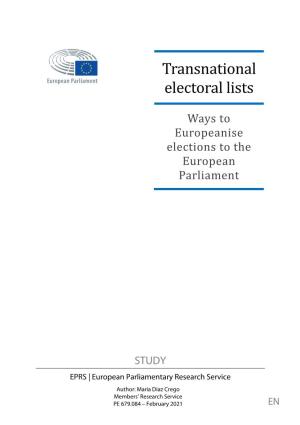 Transnational Electoral Lists