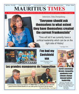 Unwind Mauritius Times Friday, February 26 , 2021 13