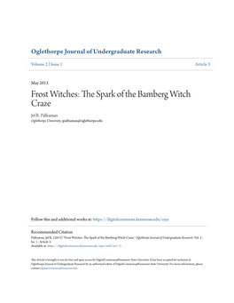 Frost Witches: the Spark of the Bamberg Witch Craze
