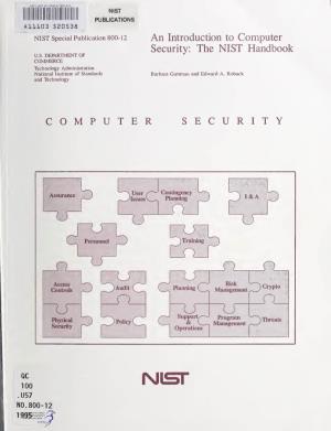 An Introduction to Computer Security: the NIST Handbook U.S