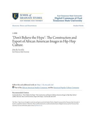 The Construction and Export of African American Images in Hip-Hop Culture