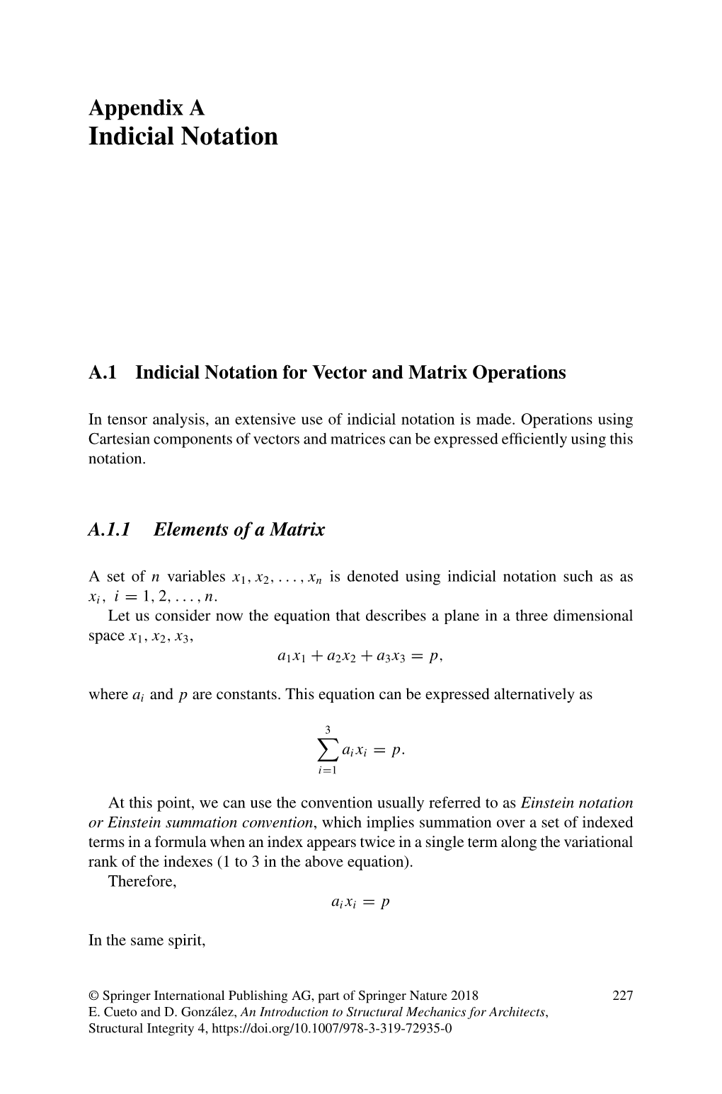 Indicial Notation