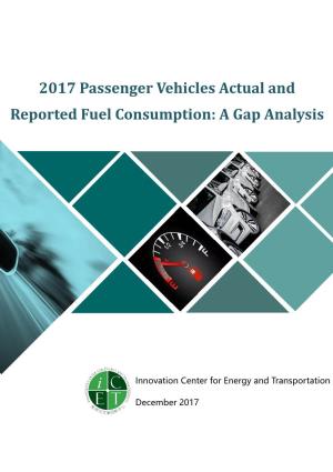 2017 Passenger Vehicles Actual and Reported Fuel Consumption: a Gap Analysis