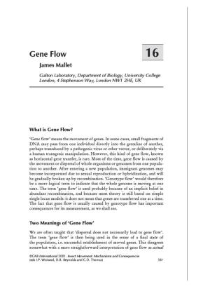 Gene Flow 1 6 James Mallet