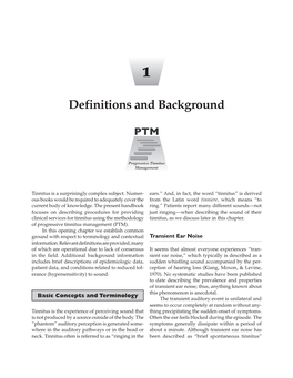 Definitions and Background