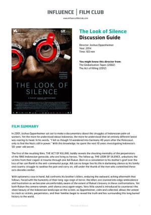 The Look of Silence Discussion Guide