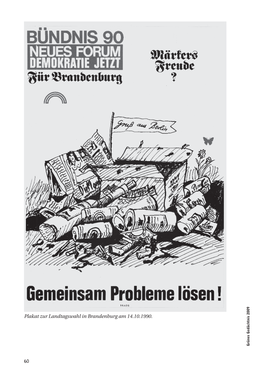 Plakat Zur Landtagswahl in Brandenburg Am 14.10.1990. Grünes Gedächtnis 2009