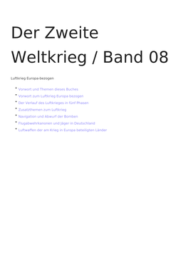 Der Zweite Weltkrieg / Band 08