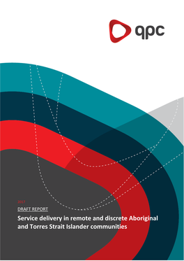 Service Delivery in Remote and Discrete Aboriginal and Torres Strait Islander Communities