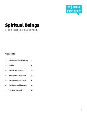 Spiritual Beings VIDEO NOTES COLLECTION