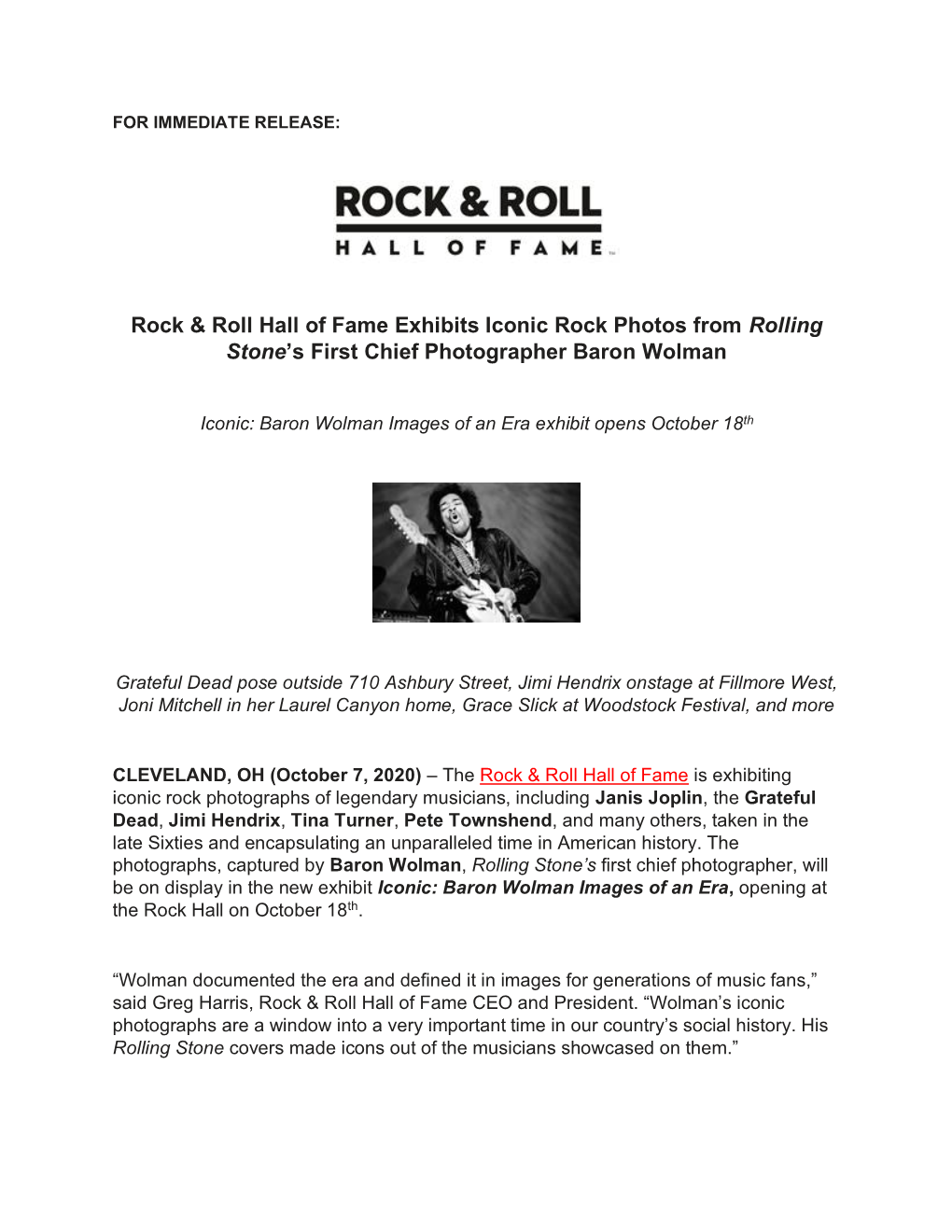 Rock & Roll Hall of Fame Exhibits Iconic Rock Photos from Rolling