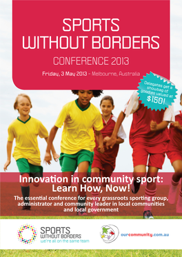 Sports Without Borders Conference Program 2013