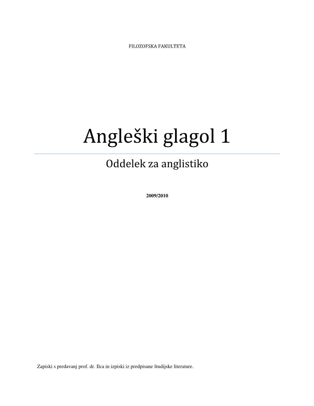 Angleški Glagol 1