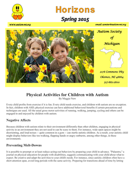 Physical Activities for Children with Autism by Maggie New