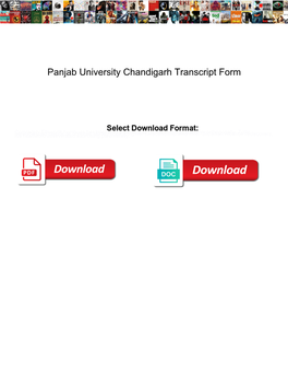 Panjab University Chandigarh Transcript Form