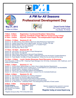 A PM for All Seasons Professional Development Day