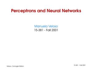 Perceptrons and Neural Networks