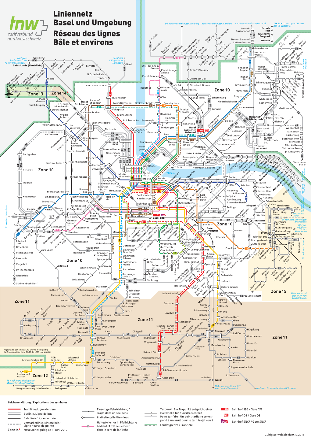 Liniennetz Basel Und Umgebung Réseau Des Lignes Bâle Et Environs - DocsLib