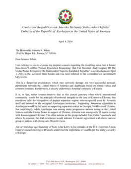 Azərbaycan Respublikasının Amerika Birləşmiş Ştatlarındakı Səfirliyi Embassy of the Republic of Azerbaijan to the United States of America