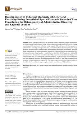 Decomposition of Industrial Electricity Efficiency and Electricity-Saving Potential of Special Economic Zones in China Consideri