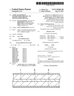 (12) United States Patent (10) Patent No.: US 9,118,062 B2 Yamaguchi Et Al