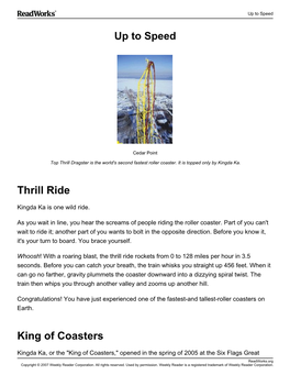 Thrill Ride King of Coasters