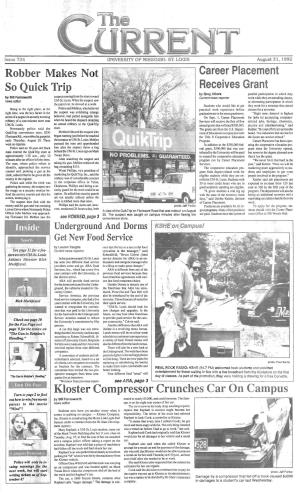 Kloster Compressor Crunches Car on Campus Turn to Page 2 to Find out How to Winfree Movie by Bill Farnsworth Mated at Nearly $3,000, and Could Increase