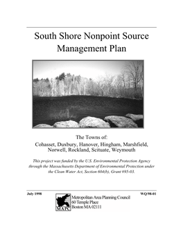 South Shore Nonpoint Source Management Plan