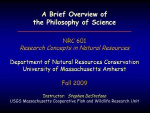 A Brief Overview of the Philosophy of Science