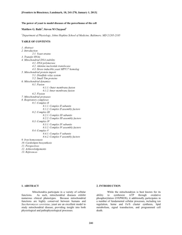 Frontiers in Bioscience, Landmark, 18, 241-278, January 1, 2013]