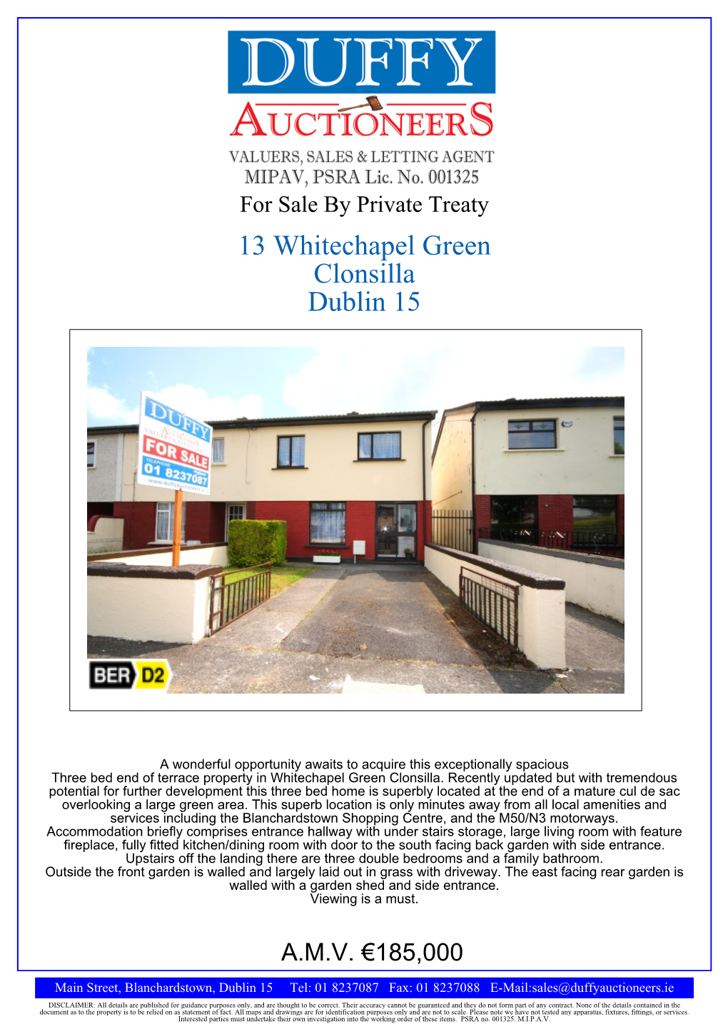 13 Whitechapel Green Clonsilla Dublin 15