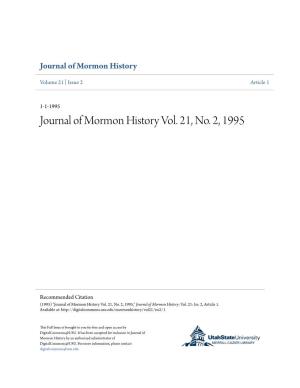 Journal of Mormon History Vol. 21, No. 2, 1995