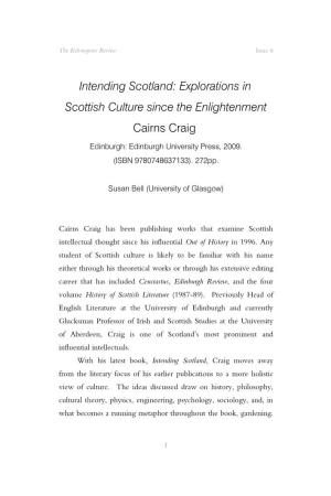 Explorations in Scottish Culture Since the Enlightenment Cairns Craig