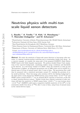 Neutrino Physics with Multi-Ton Scale Liquid Xenon Detectors