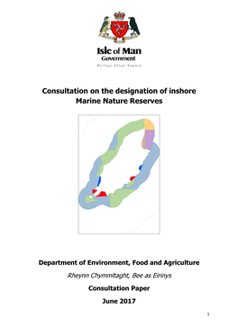 Consultation on the Designation of Inshore Marine Nature Reserves