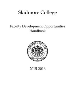 2015-2016 Faculty Development Opportunities Handbook