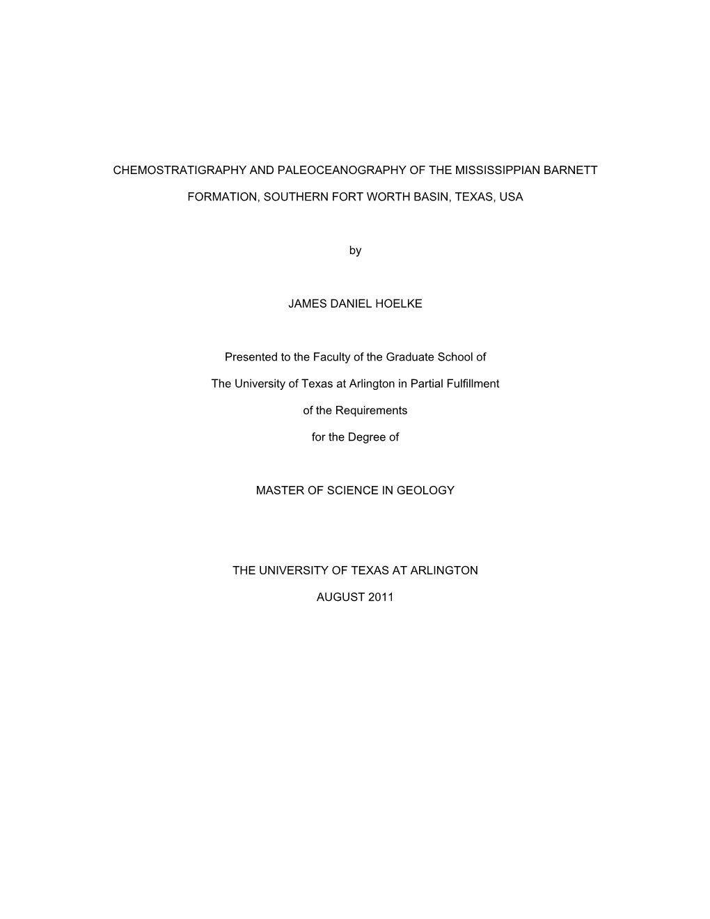 University of Texas at Arlington Dissertation Template