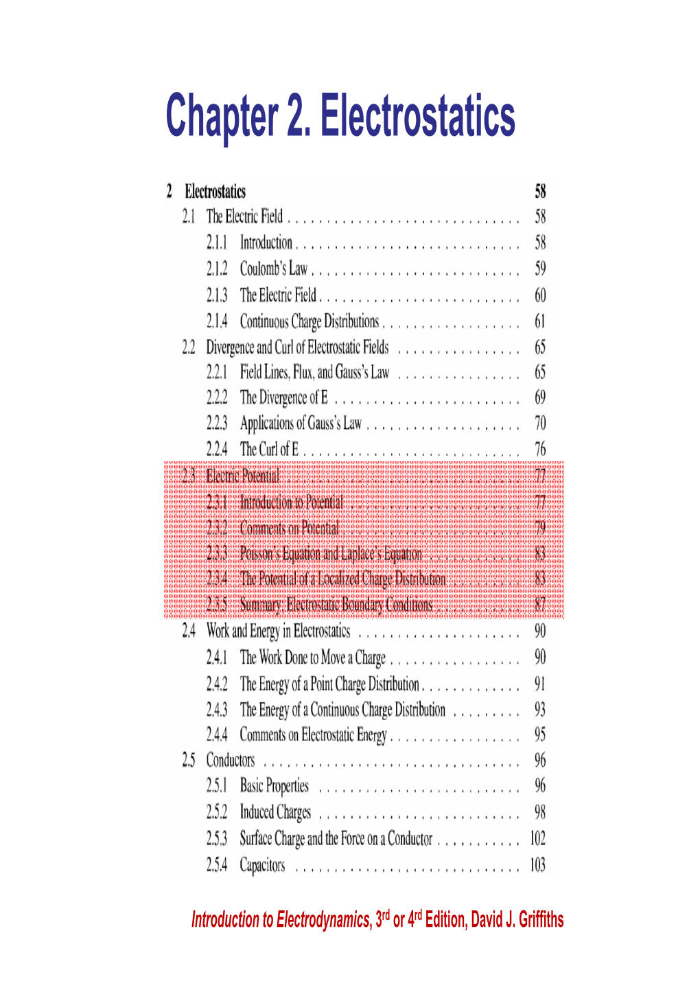 Chapter 2. Electrostatics