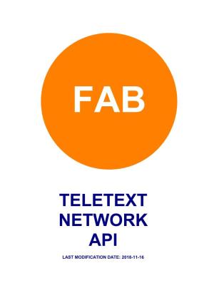 Teletext Network Api