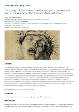 'Your Body Is Full of Wounds': References, Social Contexts And