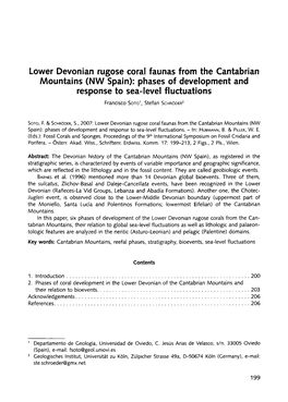 Lower Devonian Rugose Coral Faunas from the Cantabrian Mountains (NW Spain): Phases of Development and Response to Sea-Level Fluctuations